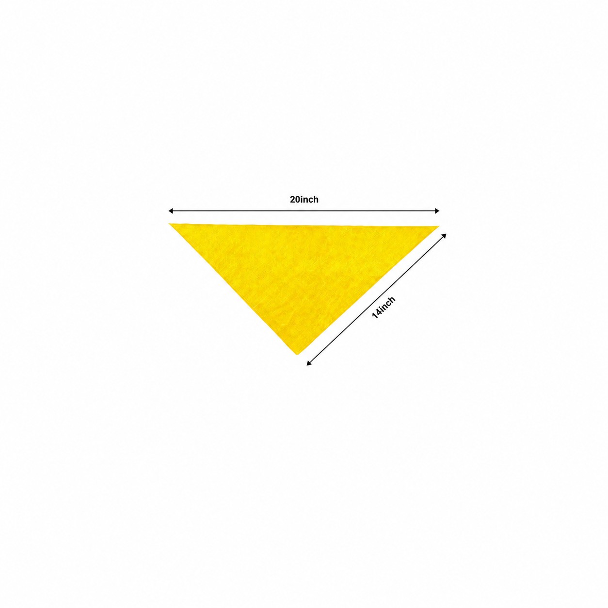 Cotton Triangle Pet Bandana — Yellow