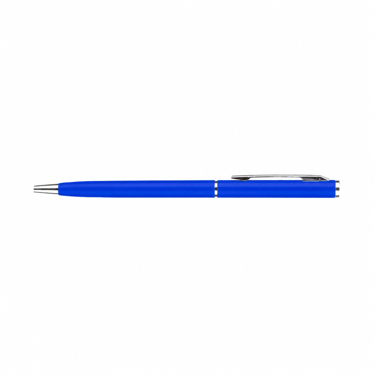 Slim Metal Barrel Twist Pen — Blue