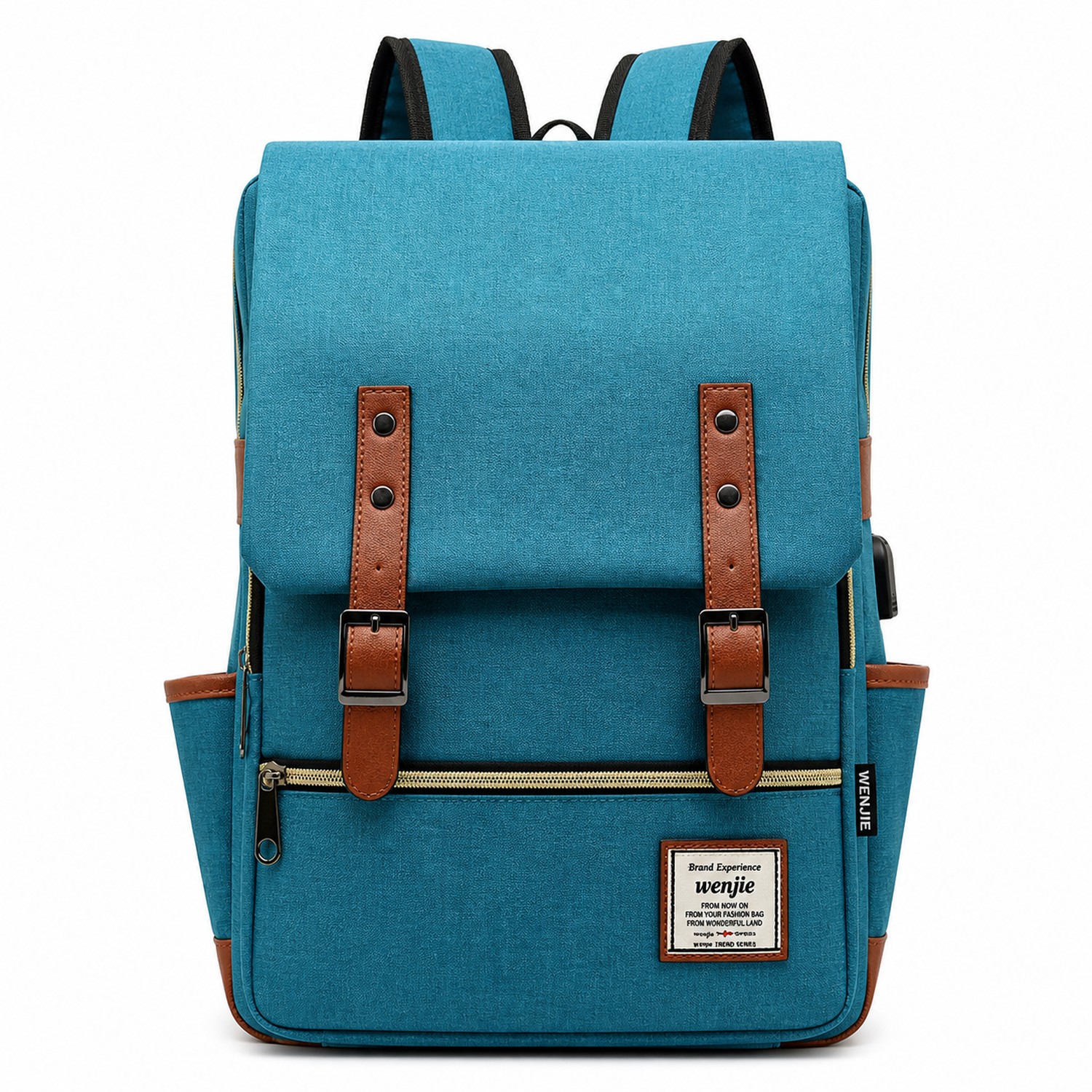 Slim Polyester Laptop Backpack With Charger Port — view 2
