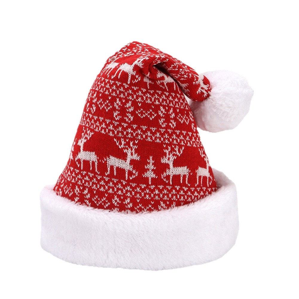 Cotton Reindeer Christmas Santa Hat — view 2