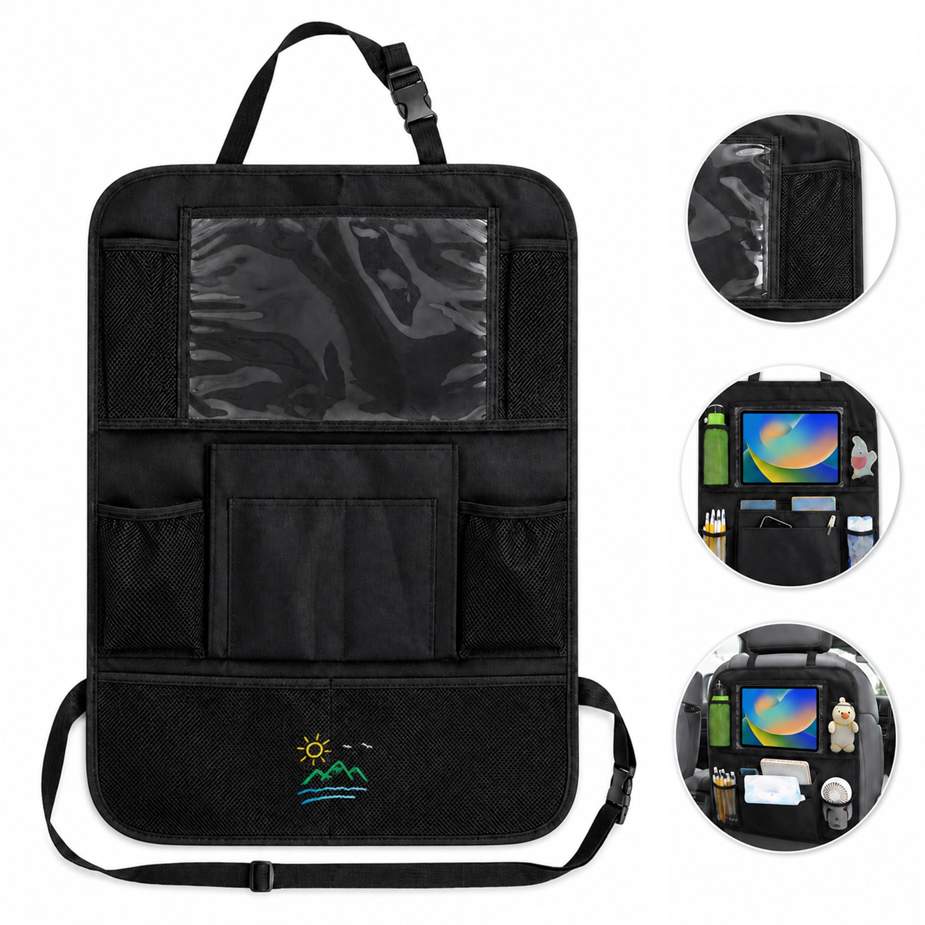 Multi Pocket Vehicle Rear Seat Organizer