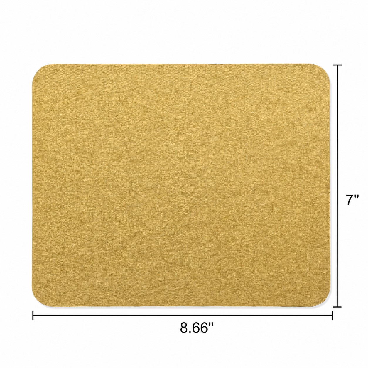 Thin Fabric Mouse Pad With Rubber Base — Brass Gold