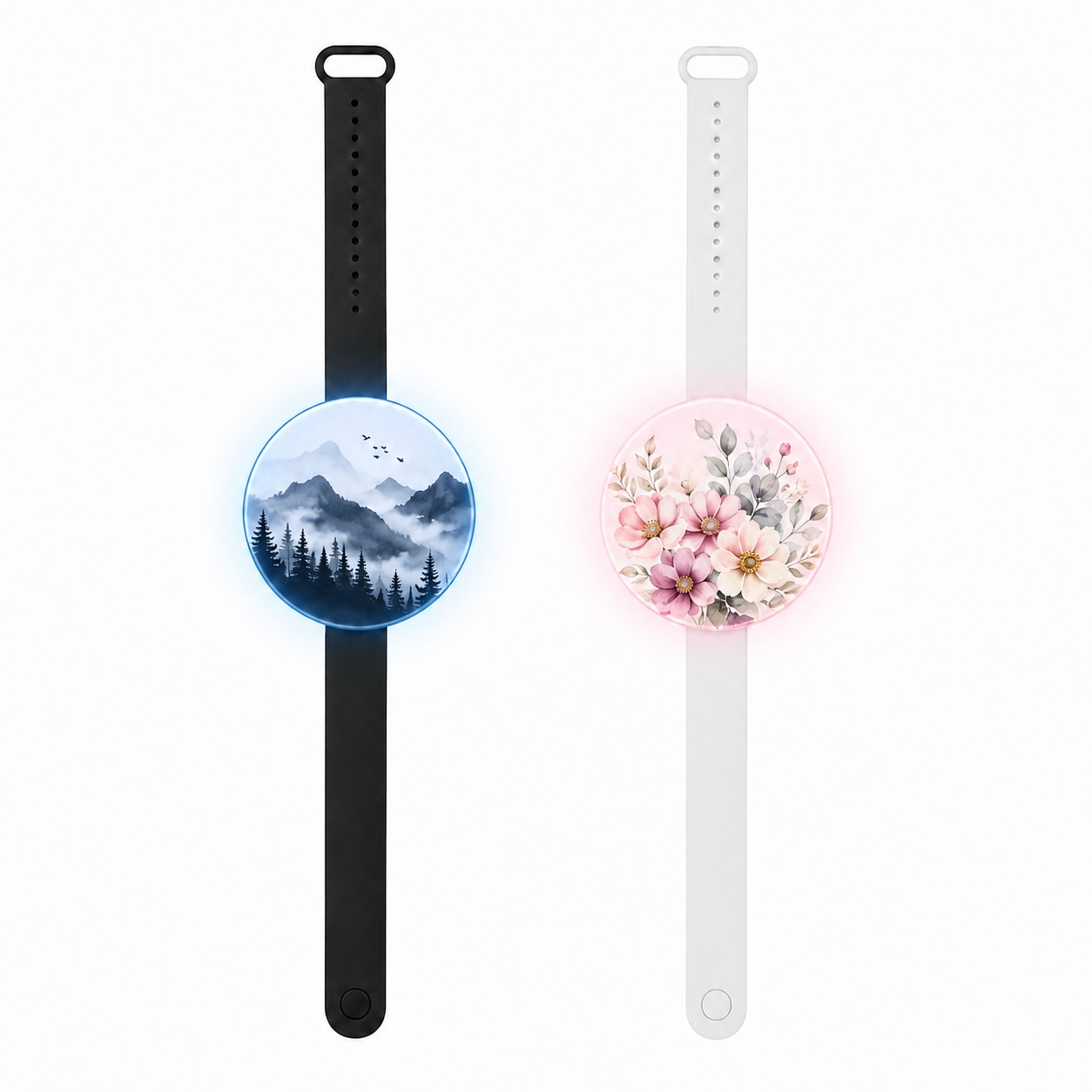LED Silicone Wristband With 15-Color Glow