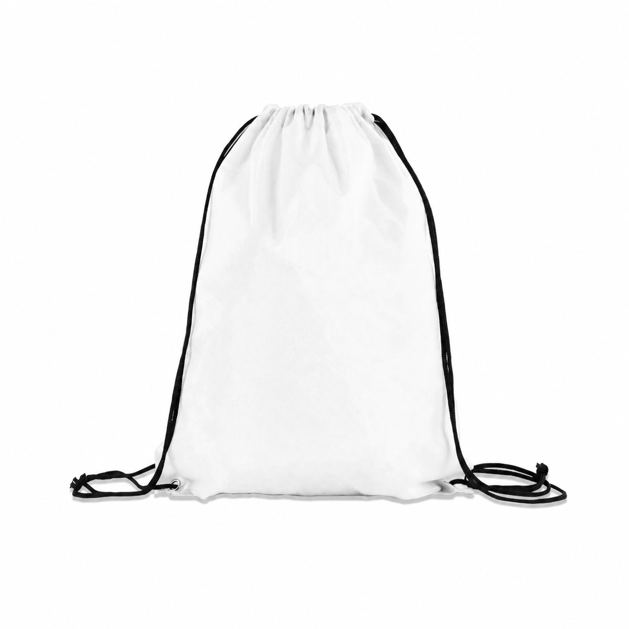 210D Polyester Ocean Drawstring Bag — White