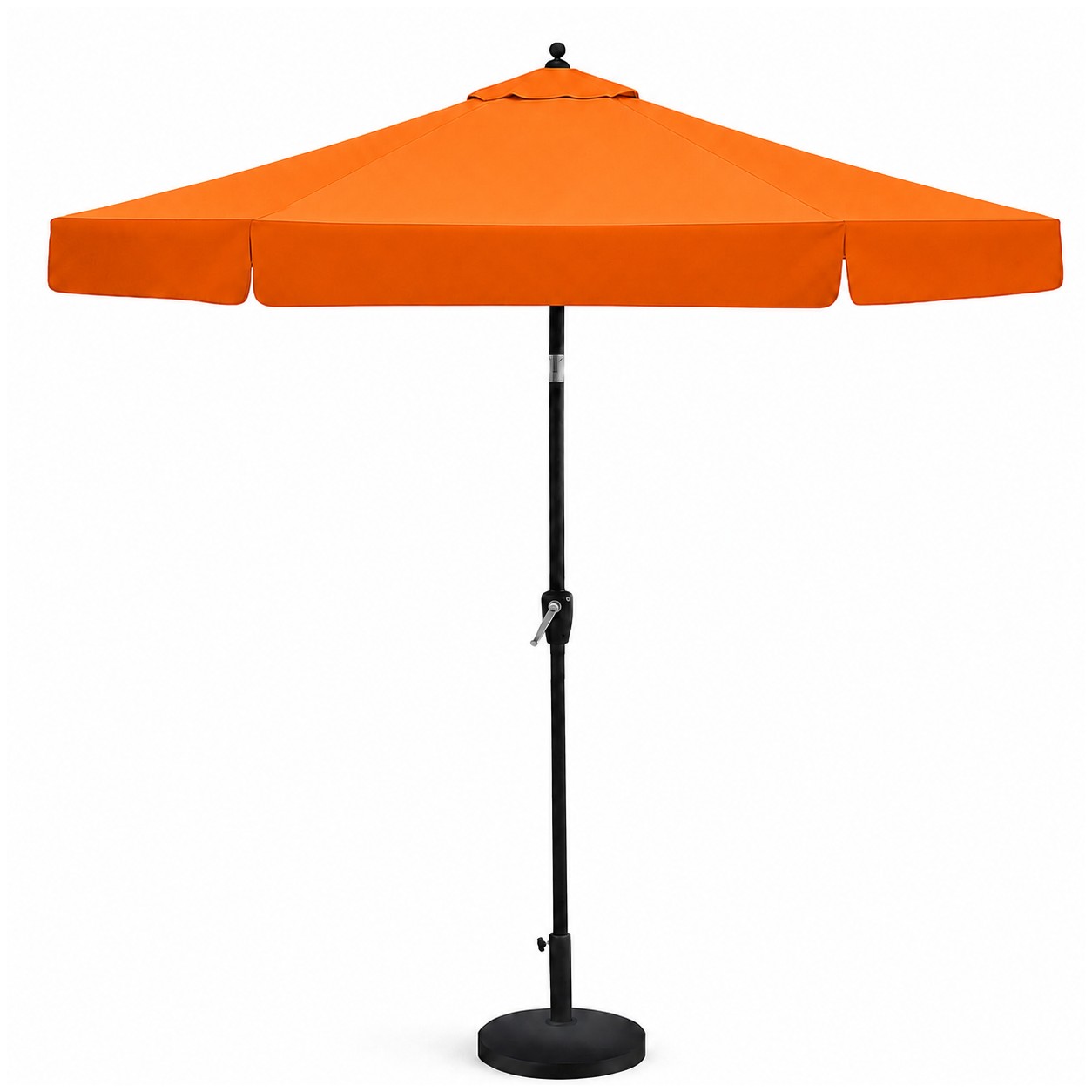 Aluminum Market Patio Umbrella With Auto Tilt — Orange