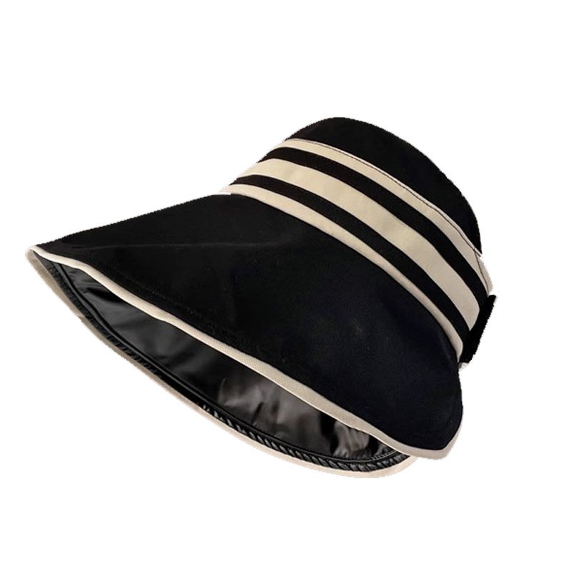 Striped Polyester Wide Brim Sun Hat — view 2
