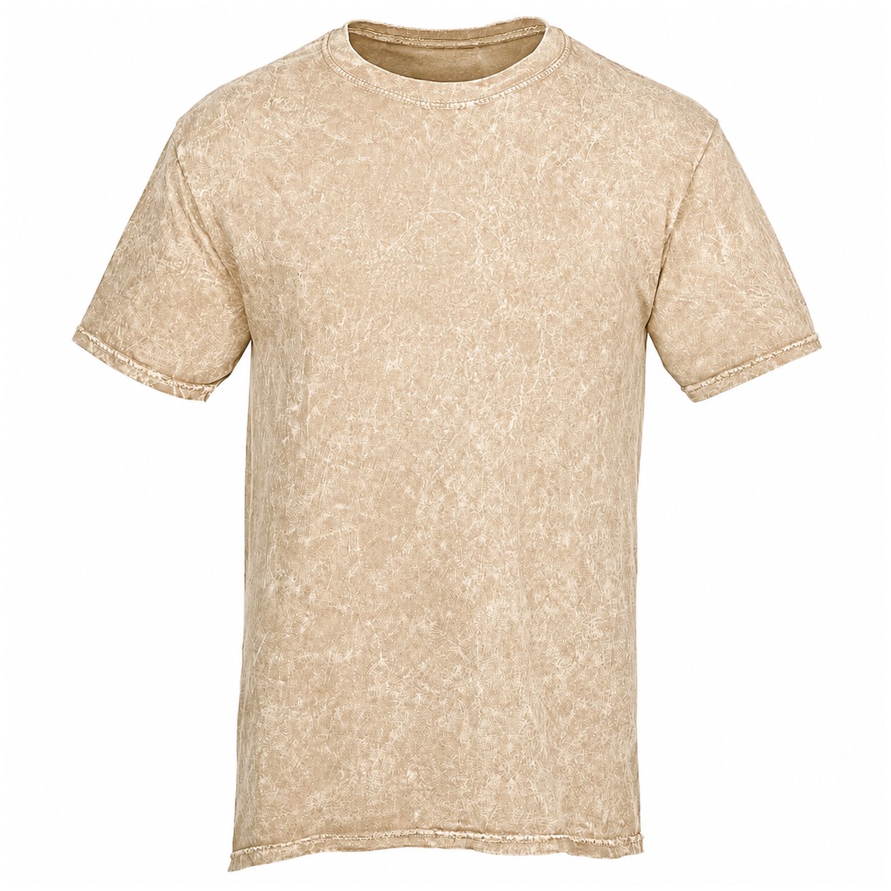 Vintage Wash Cotton Tie Dye Shirt — Beige