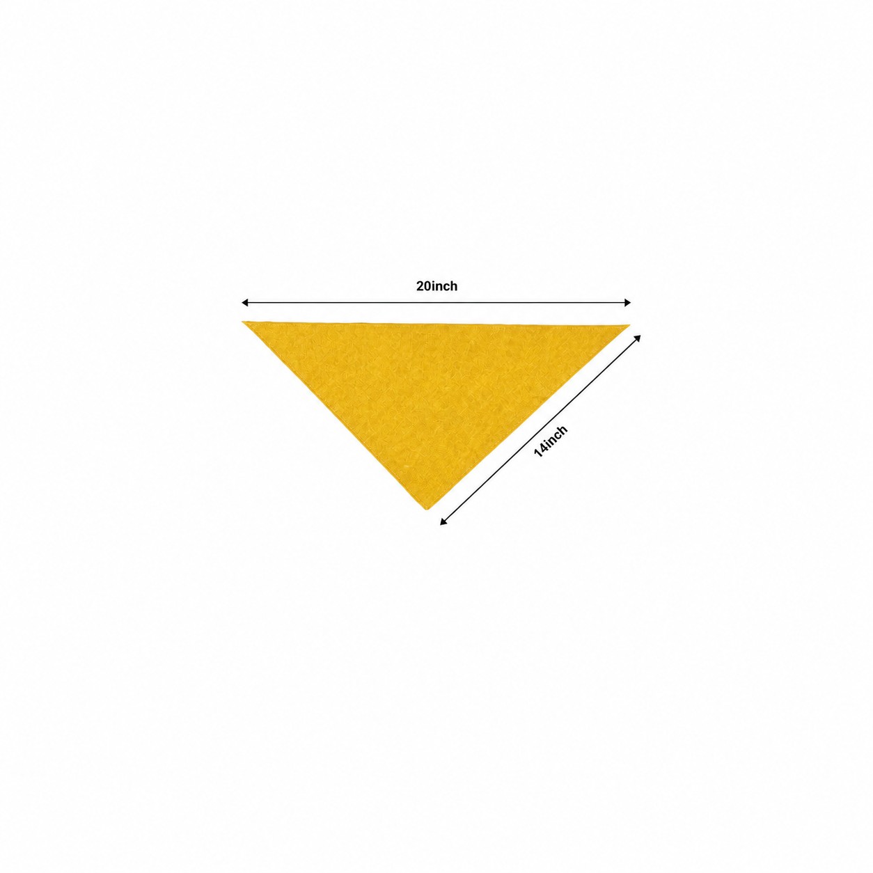 Cotton Triangle Pet Bandana — Gold