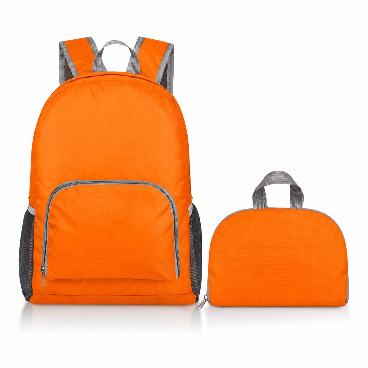 210D Ripstop Polyester Adjustable Strap Backpack — Orange