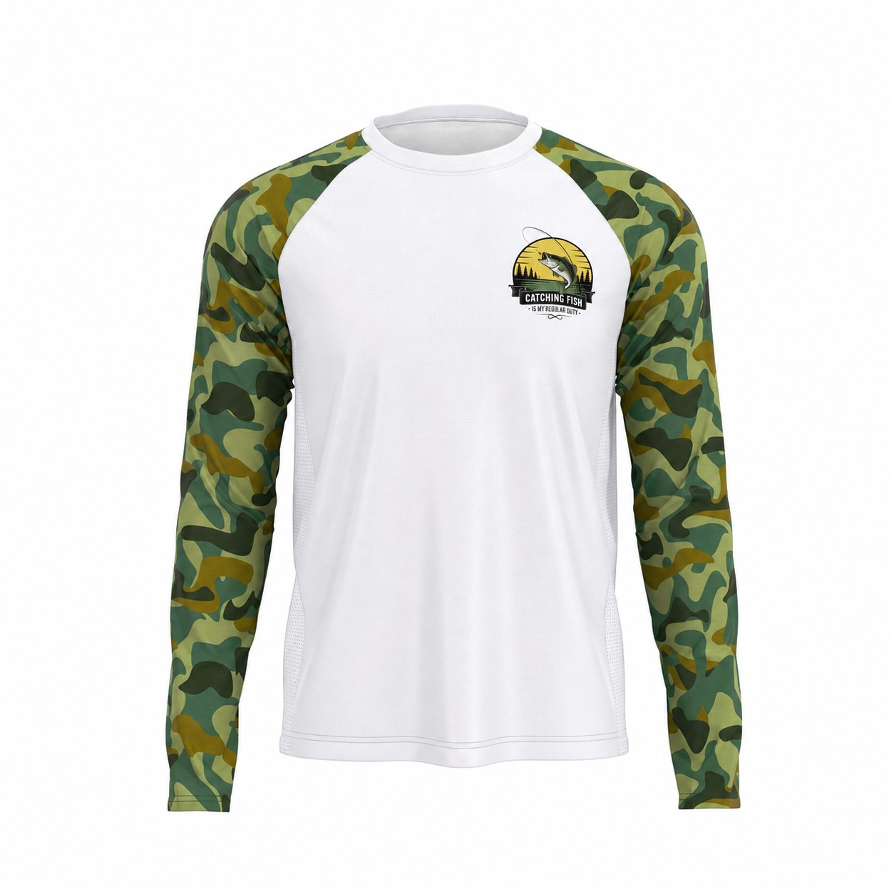 UPF 50 Fishing Sun Shirt — Clear White