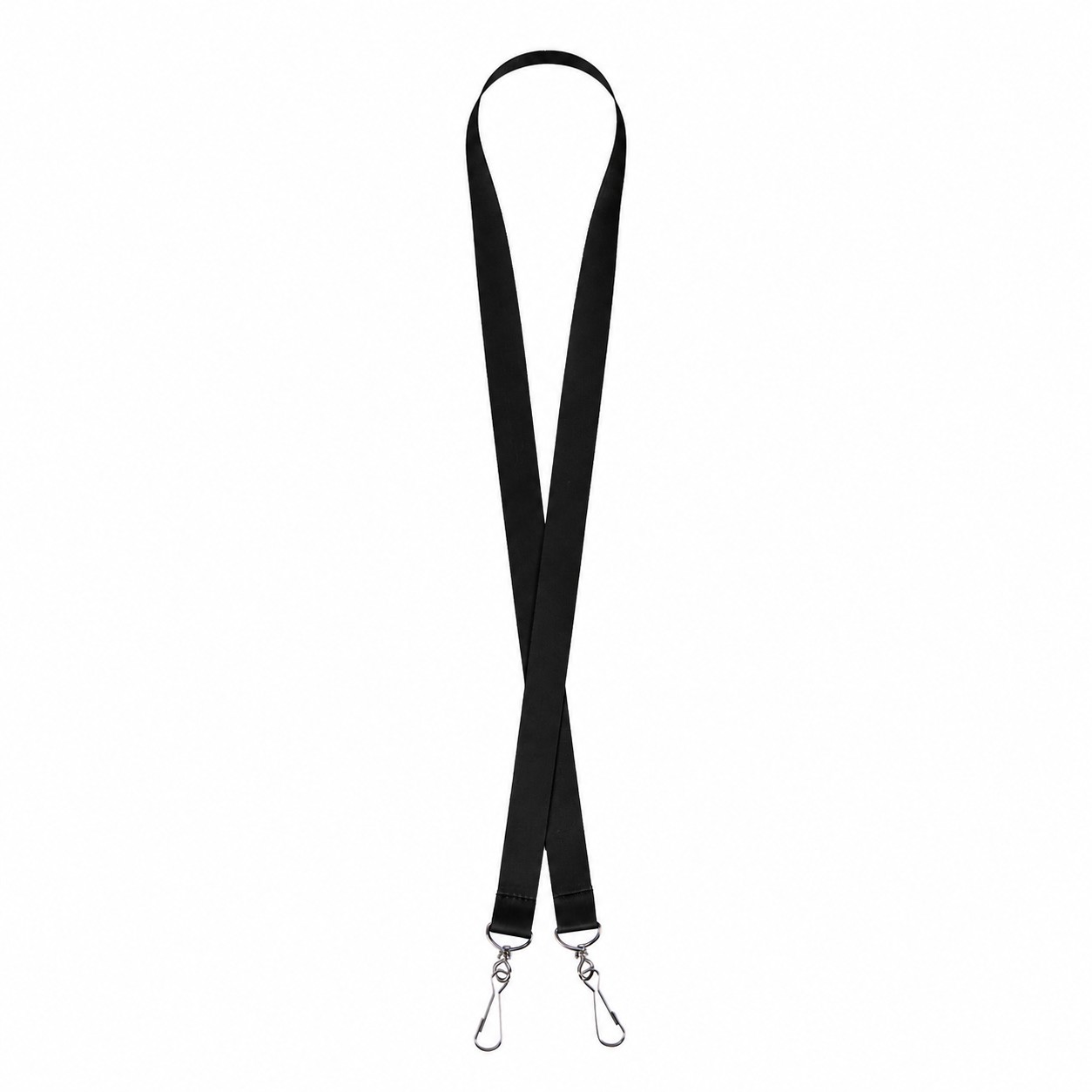 Open End Polyester Lanyard — Black