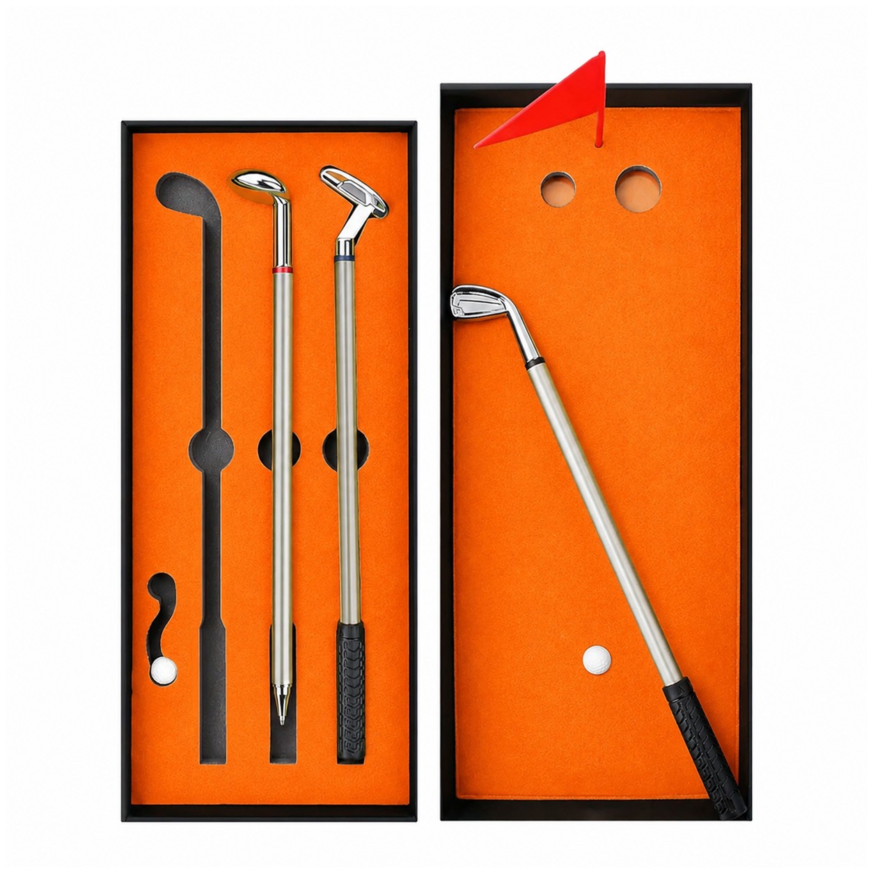 Desktop Golf Pen Gift Set — Orange