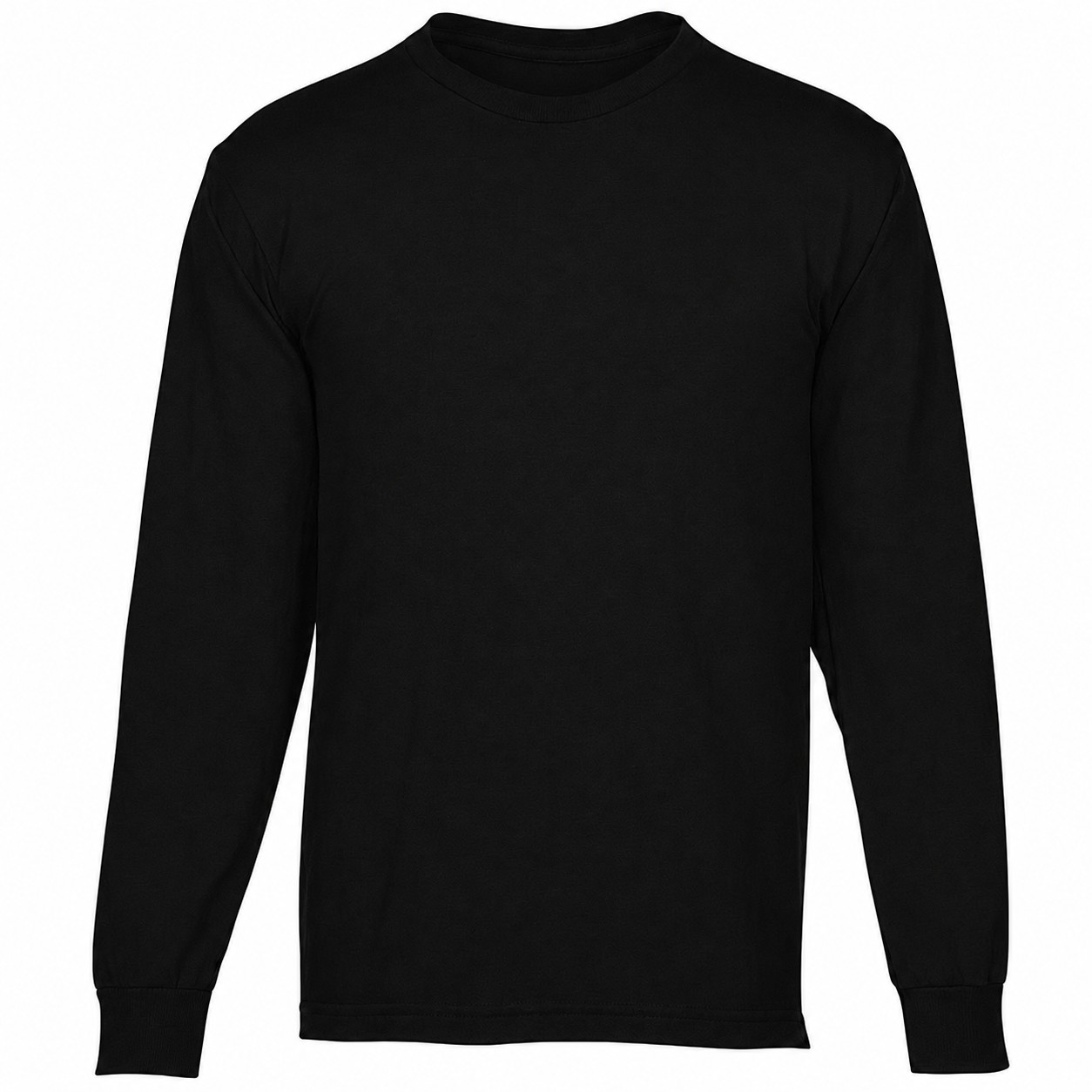 Cotton Long Sleeve T-Shirt With Reinforced Hem — view 2