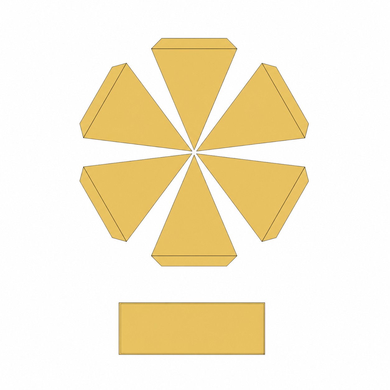 Portable Beech Pole Sun Umbrella — Brass Gold
