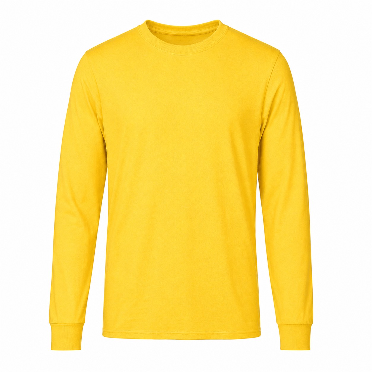 Blend Long Sleeve Crewneck Shirt — Yellow