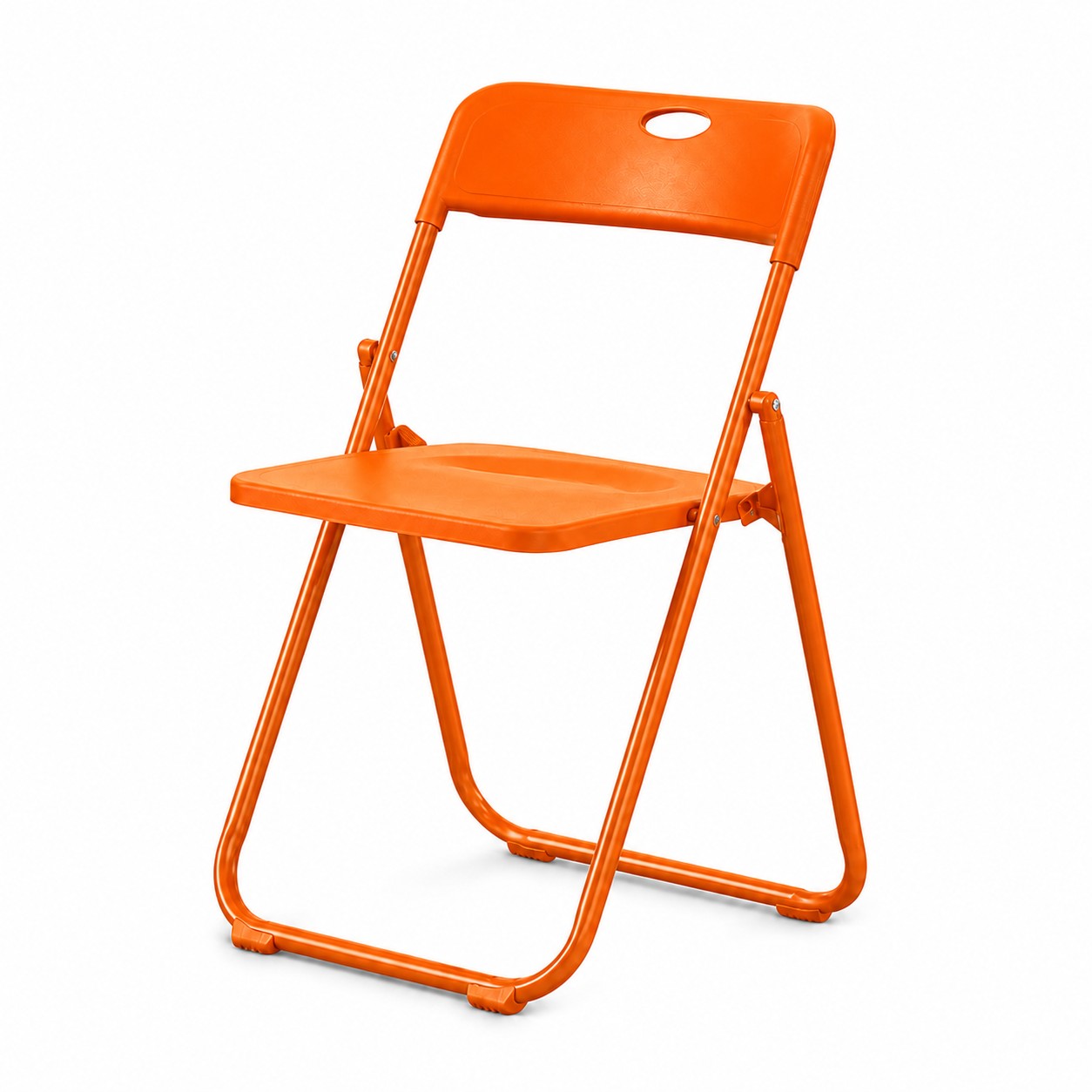 Portable Plastic Folding Chair — Orange