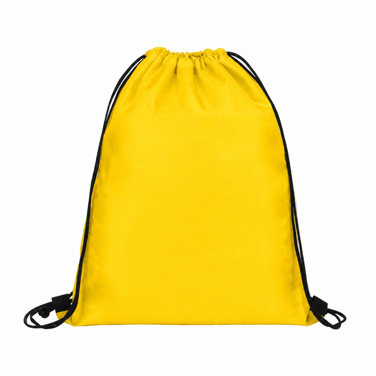 Lightweight 190T Polyester Drawstring Backpack — Yellow