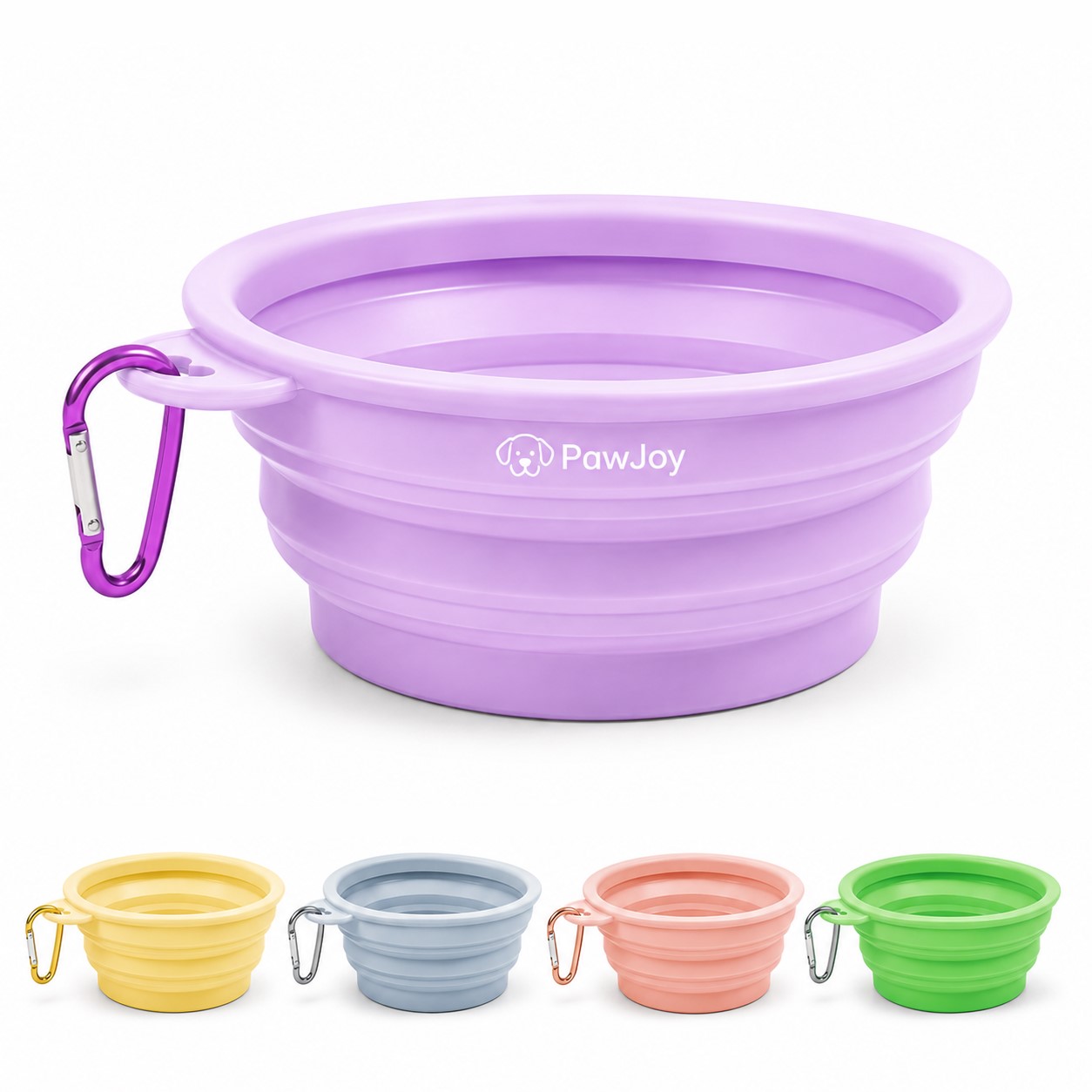 Collapsible Polypropylene Pet Bowl With Carabiner