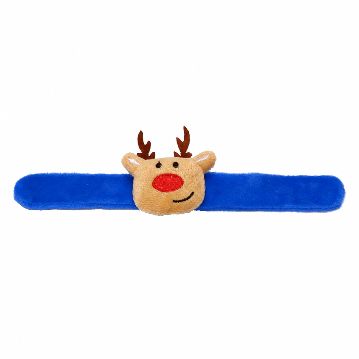 Flannel Holiday Slap Wristband — Blue