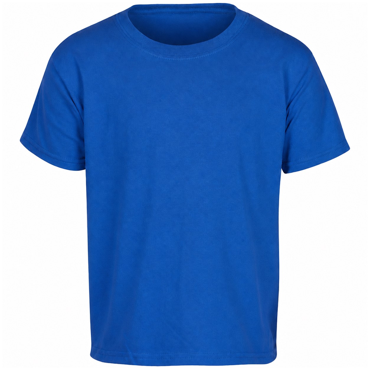 Youth Cotton Short Sleeve Shirt — Blue