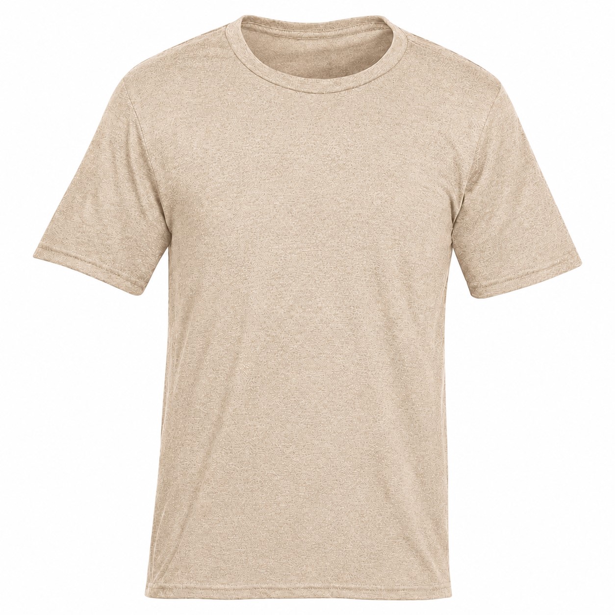 Blend Cotton Polyester Tee — Beige