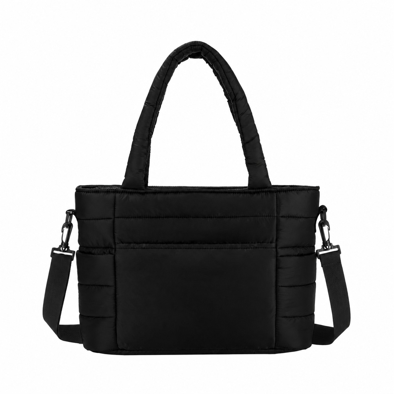 Nylon Insulated Cooler Tote — Black