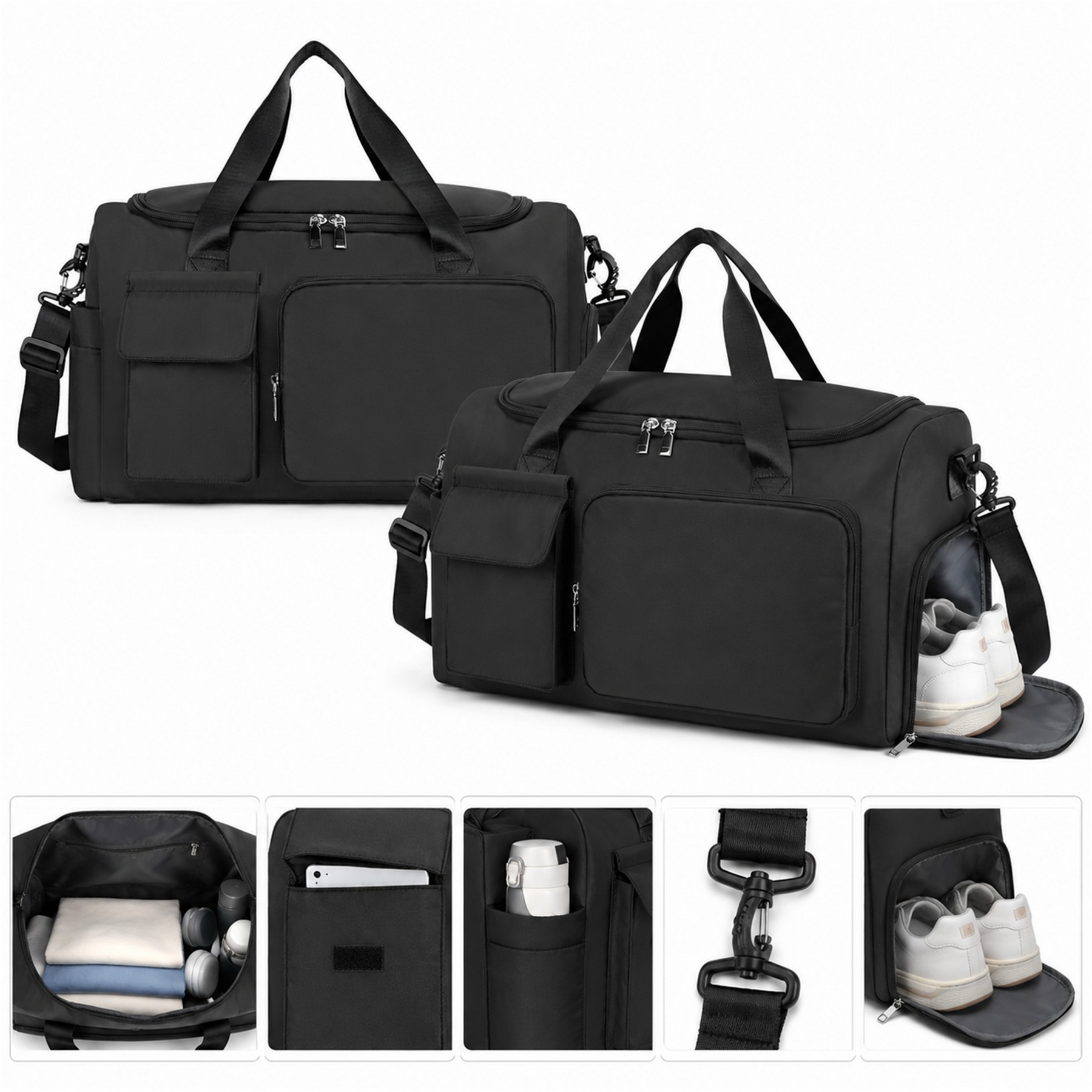 Duffel Bag With Shoe Compartment