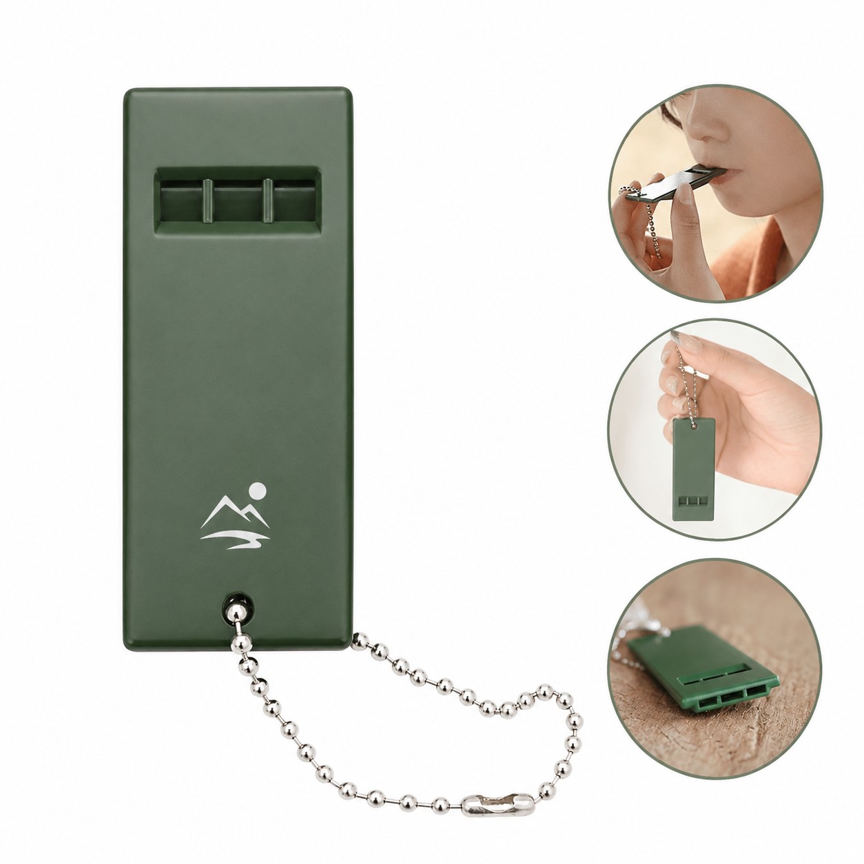 Compact Plastic Multi Tone Survival Whistle — view 1