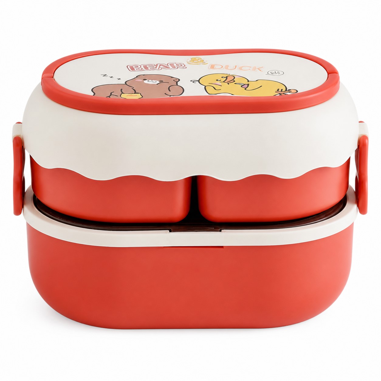 Handled Two Section Polypropylene Food Container — view 2