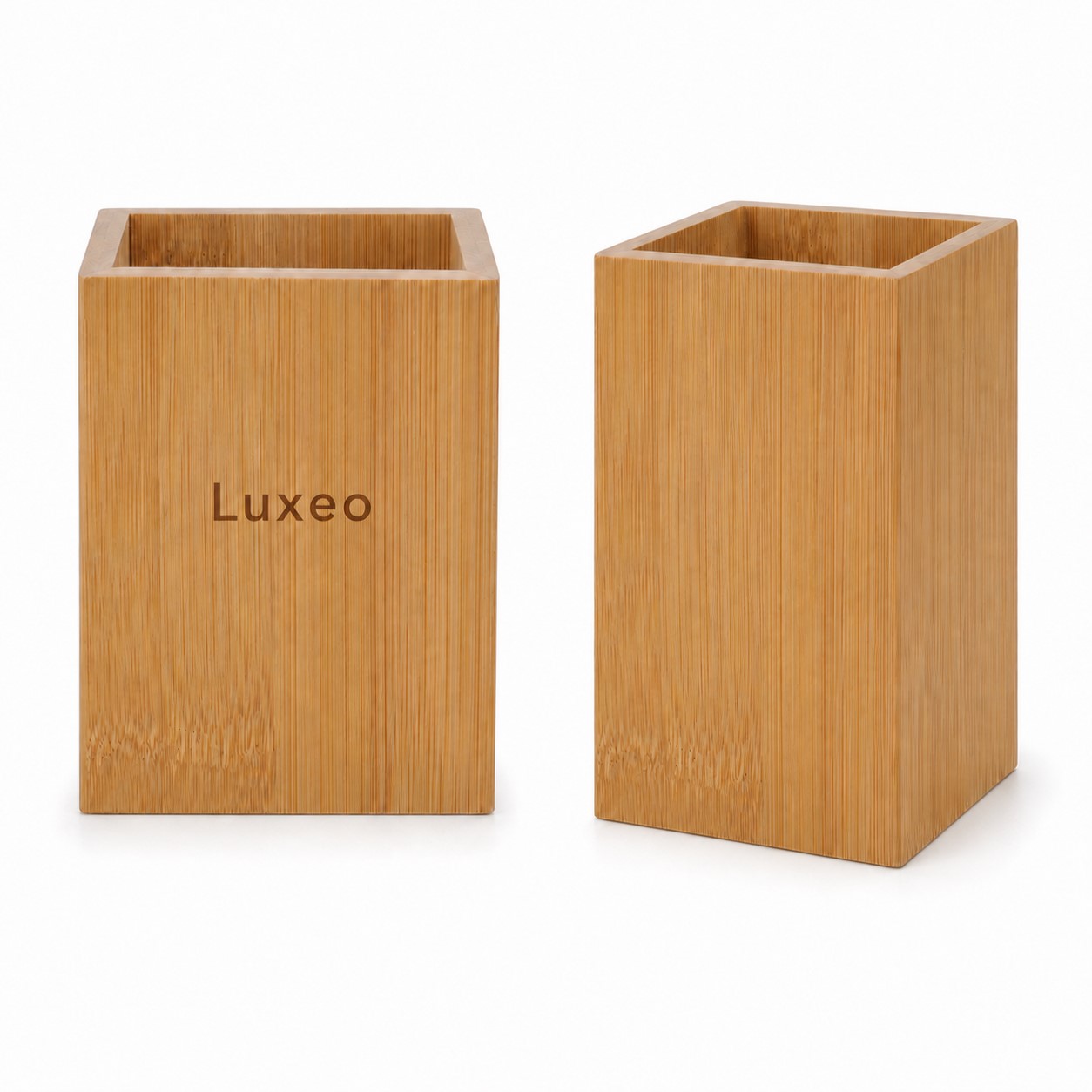 Square Wood Pen And Pencil Holder