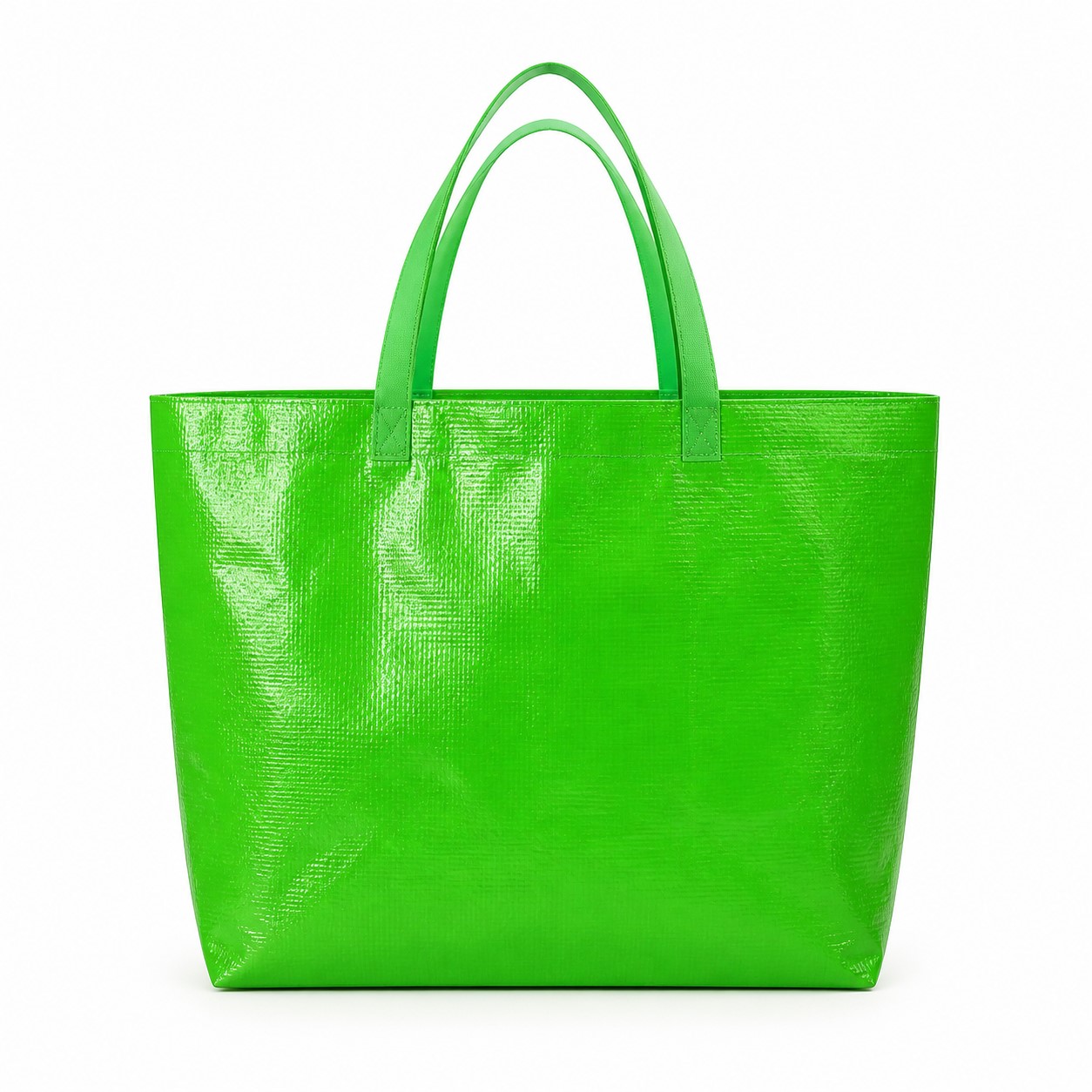 Recycled Woven Market Bag With Laminated Finish — view 2