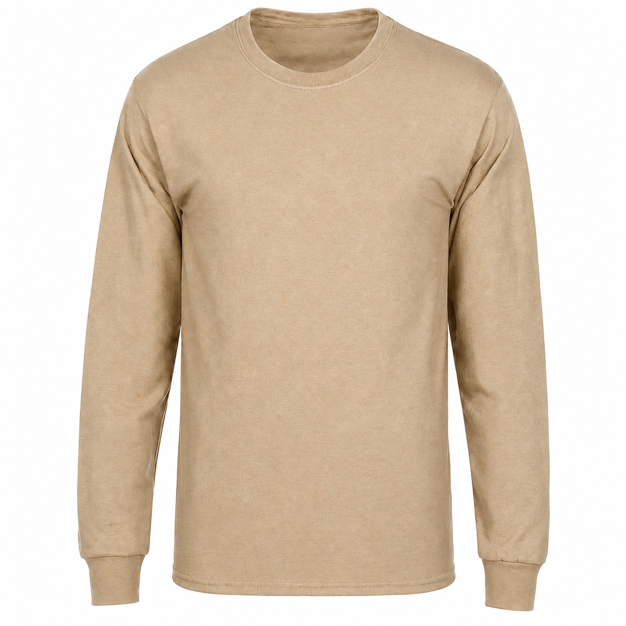 6-Ounce Cotton Long Sleeve Shirt — Tan Beige