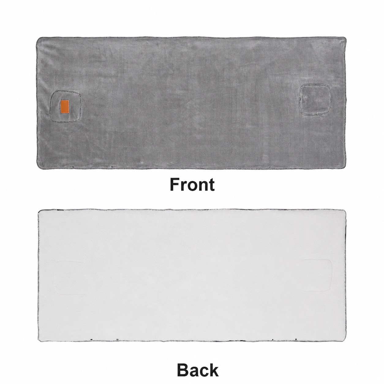 Pocketed Sherpa Shawl Blanket — Gray