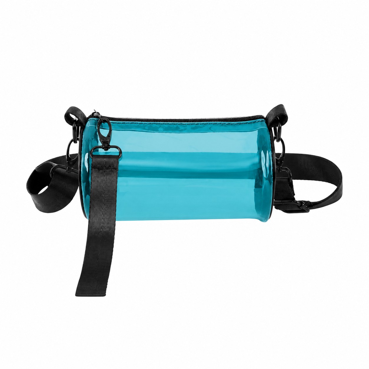 PVC Colorful Crossbody Sling Bag — Teal Blue