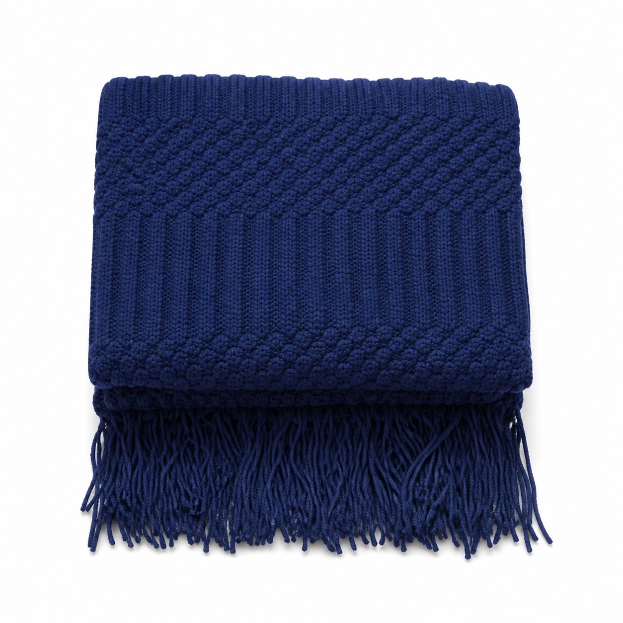Oversized Fringed Acrylic Bed Runner — view 2