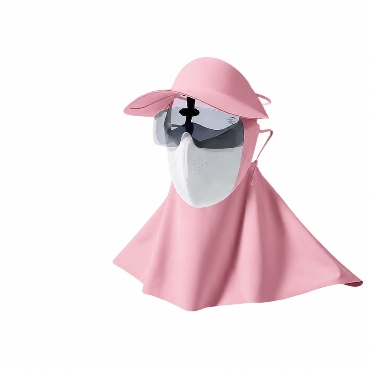 Polyester Full Face Visor Hat — Pink