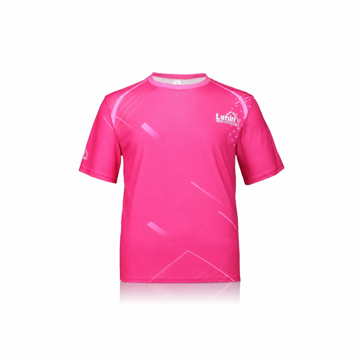 Quick-Drying Polyester Crew Neck T-Shirt — Pink