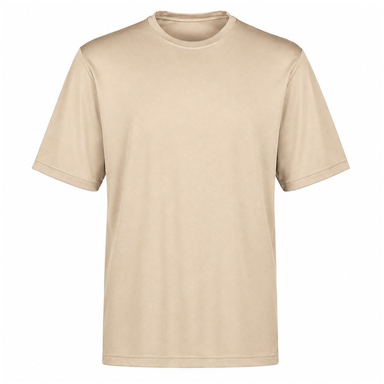 Recycled Polyester Stretch Quarter-Zip Pullover — Beige