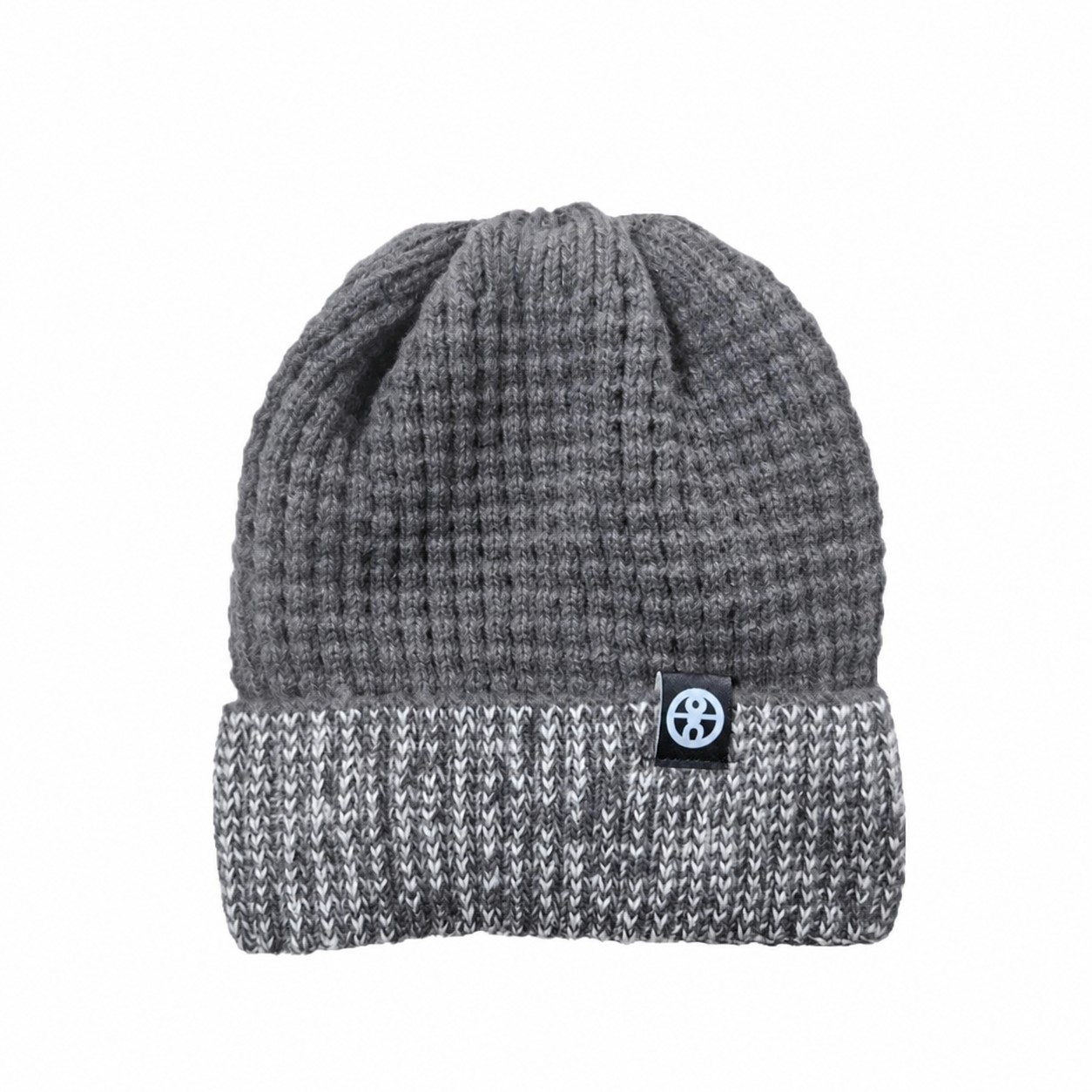 Knit Polyester Cuff Beanie Hat — Pewter Gray