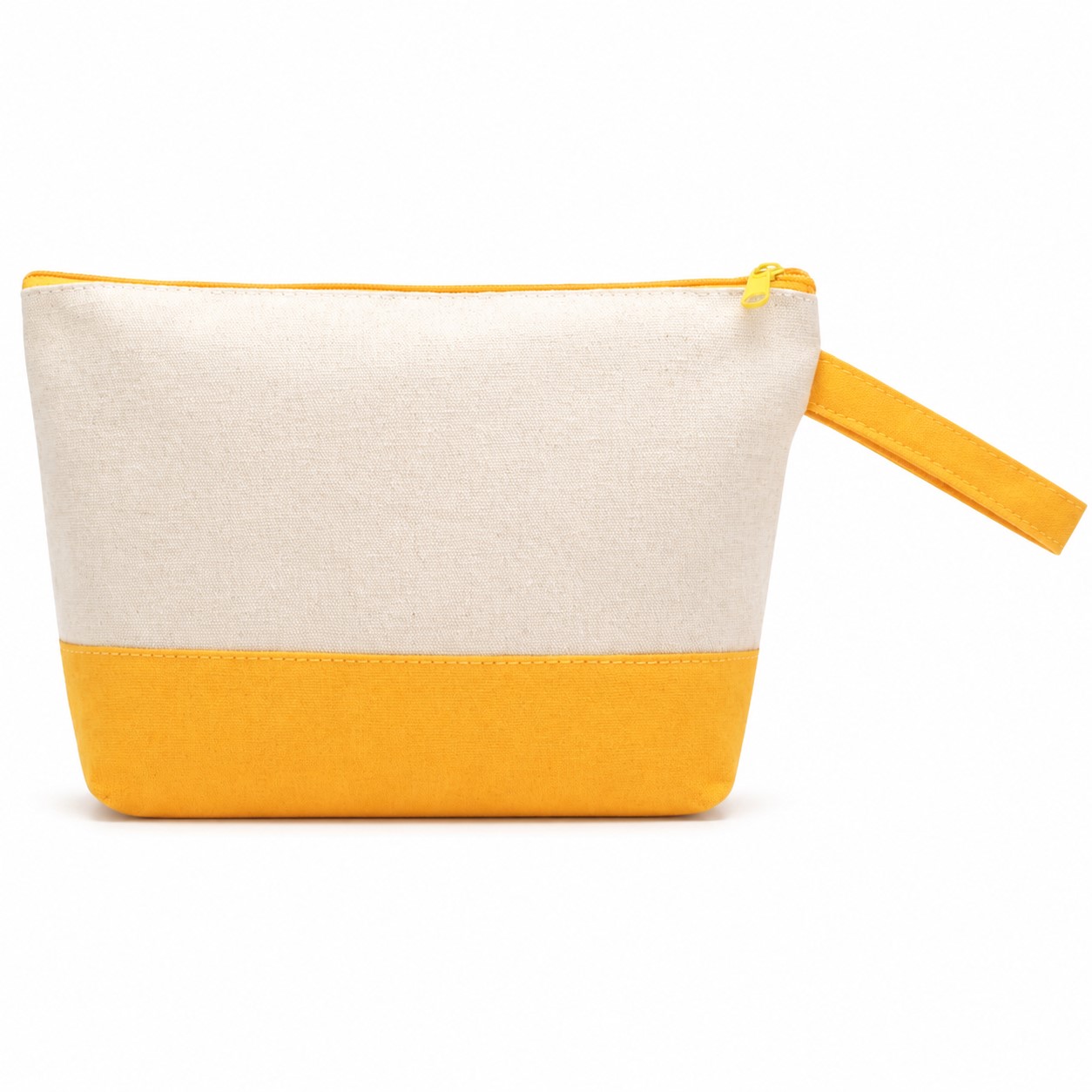 Two Tone Canvas Makeup Pouch With Wrist Strap — view 2