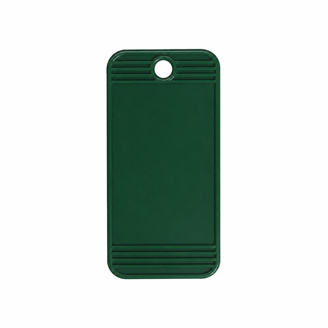 Rectangle Motel Plastic Key Tag — Dark Green