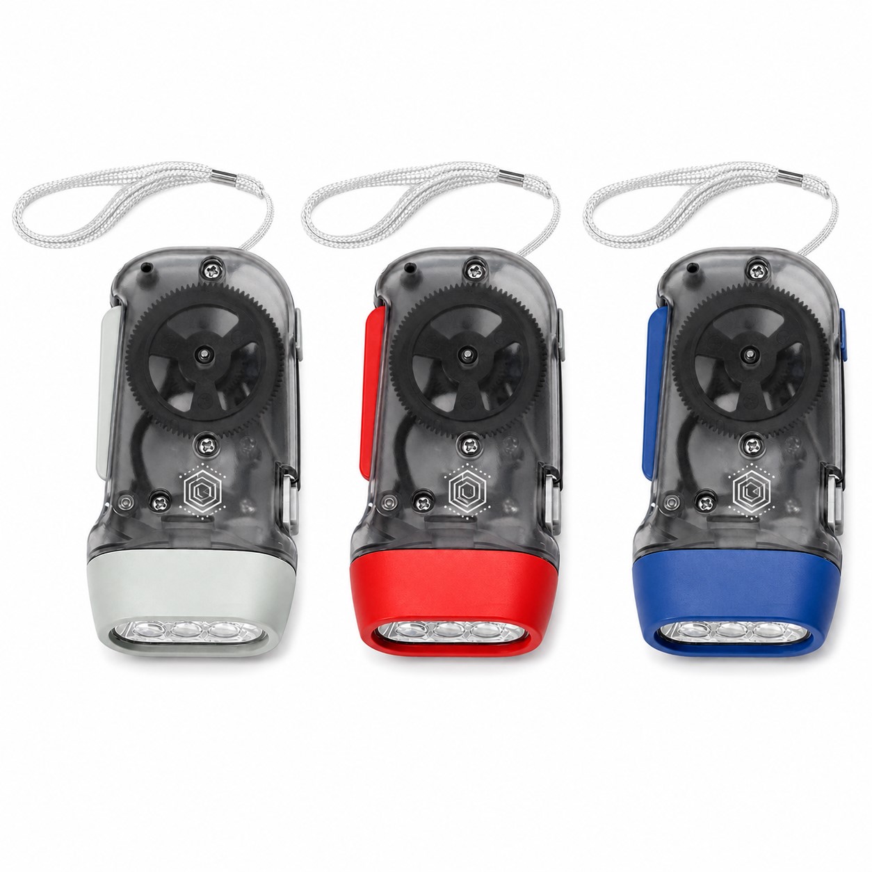 Hand Press Metal Dynamo Flashlight