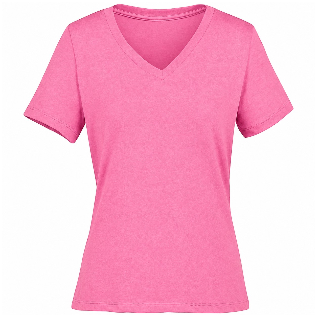 Relaxed Ladies V Neck Heather Tee — Pink