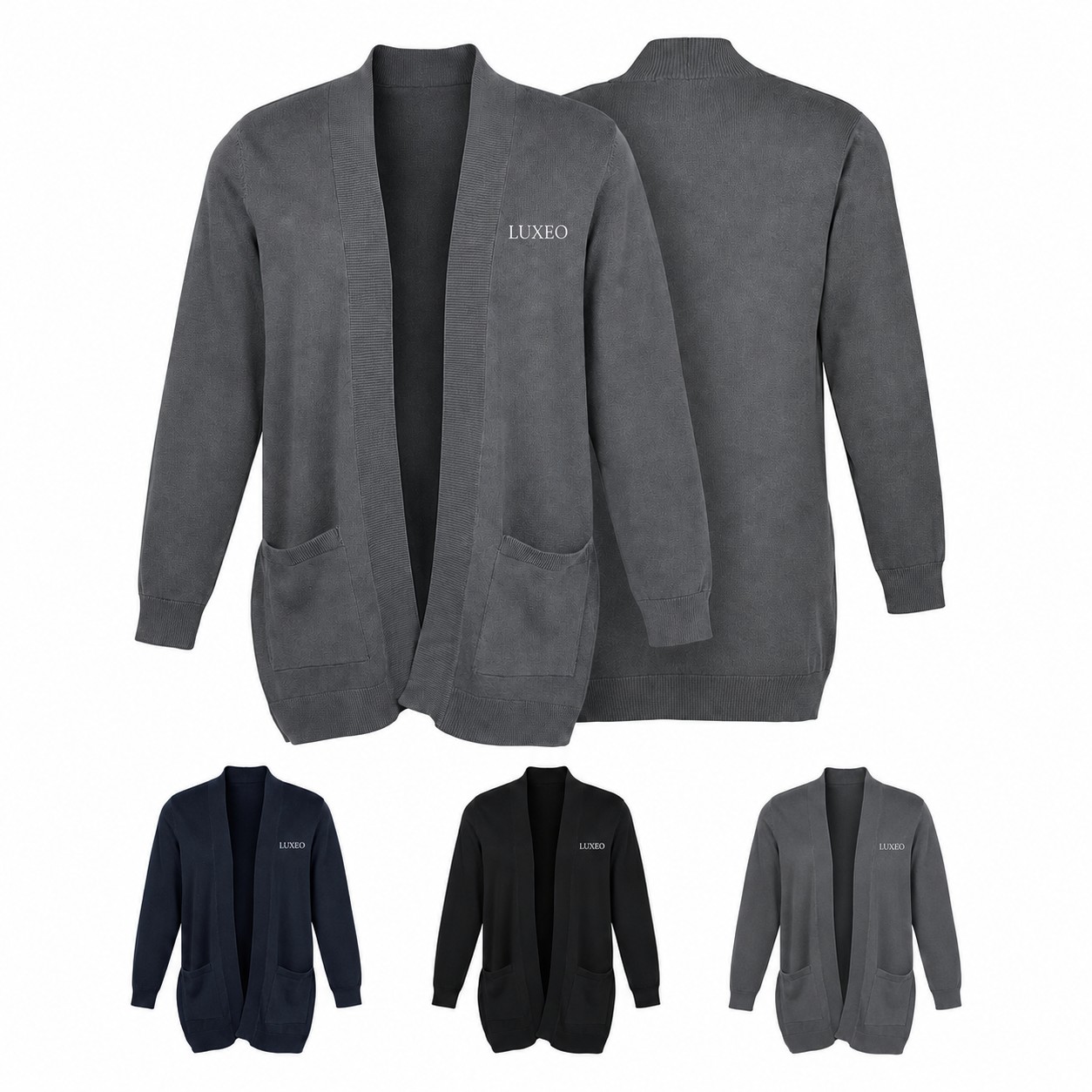 Ladies Open Front Knit Cardigan