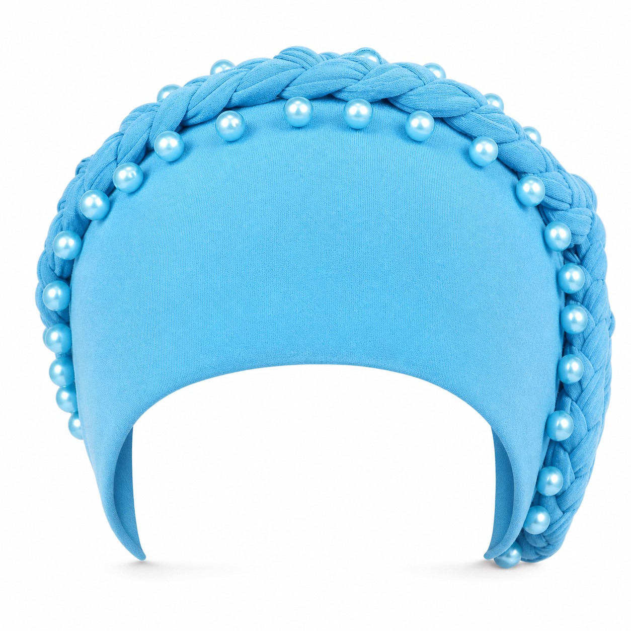 Beaded Polyester Turban Headscarf Cap — view 2