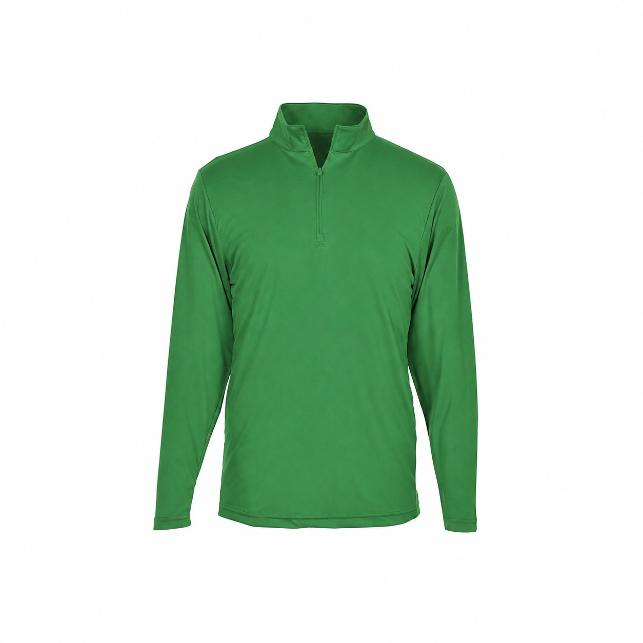 Cotton Quarter Zip Team Shirt — Green