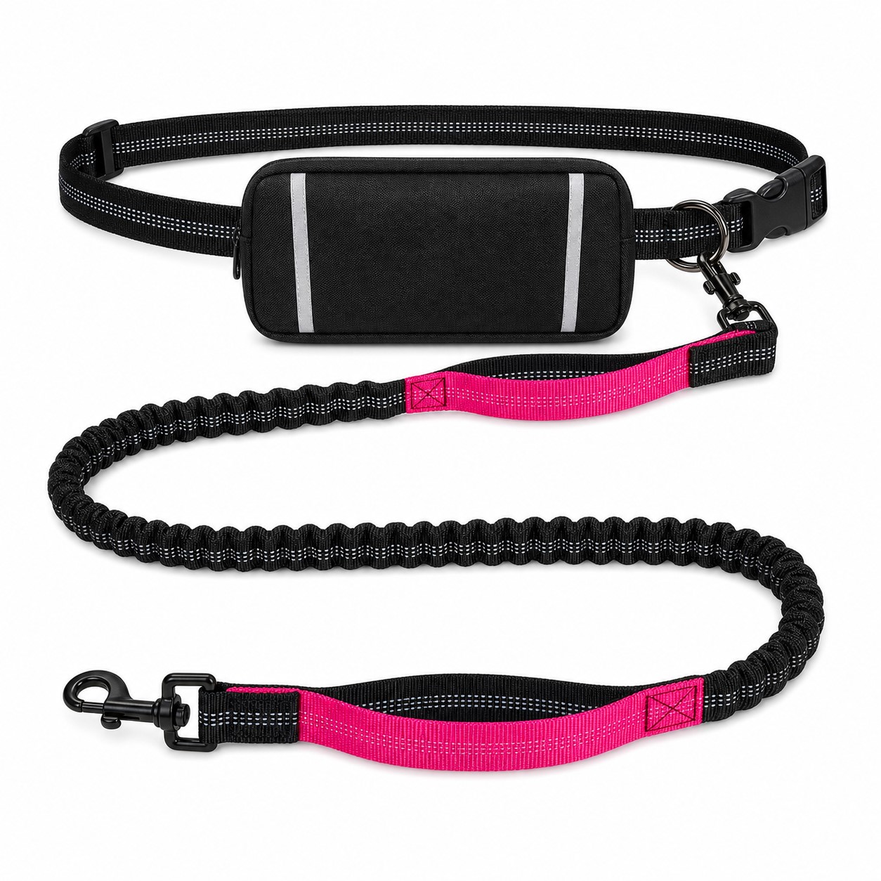 Nylon Bungee Waist Dog Running Leash — view 2