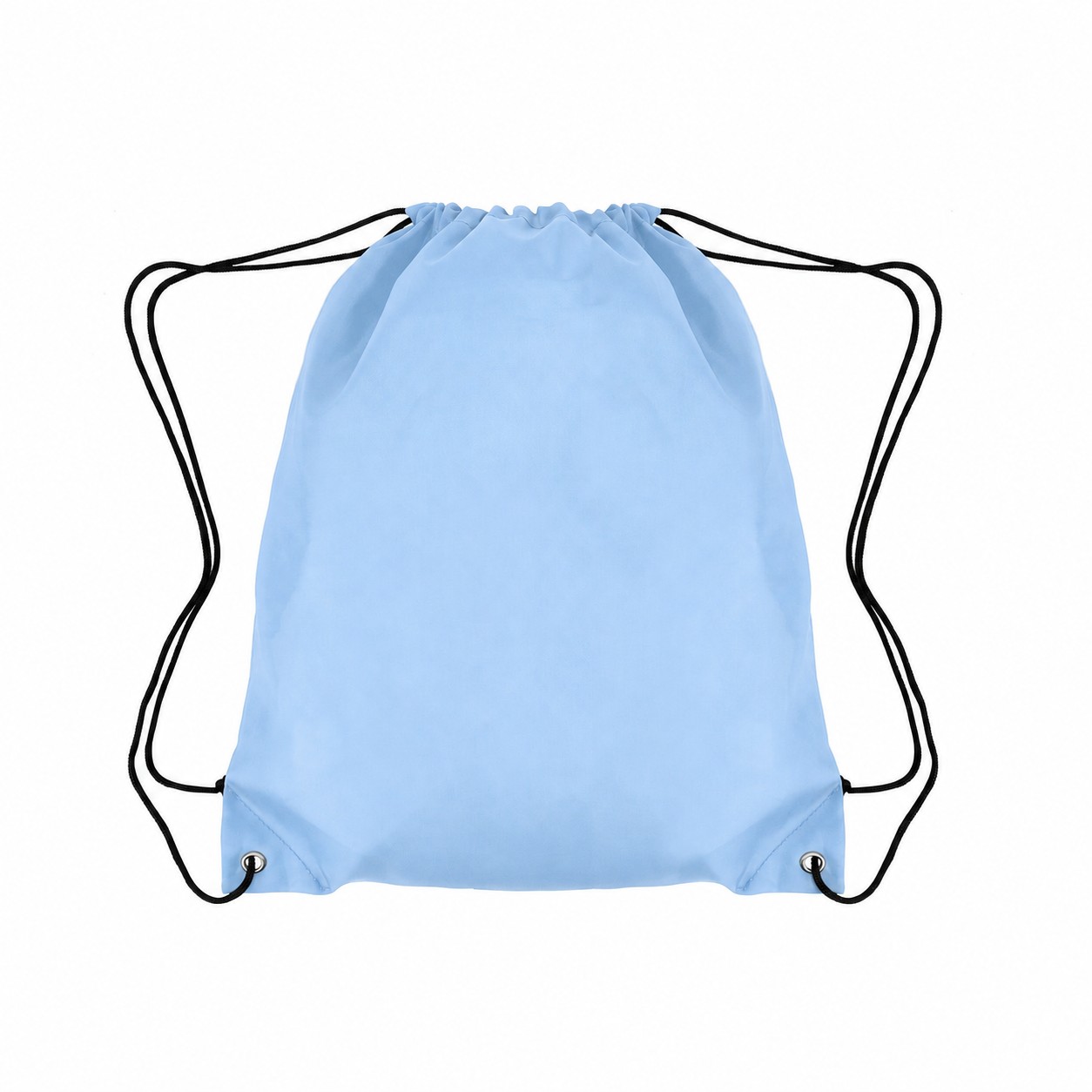 Drawcord Closure 210D Polyester Drawstring Bag — Light Blue