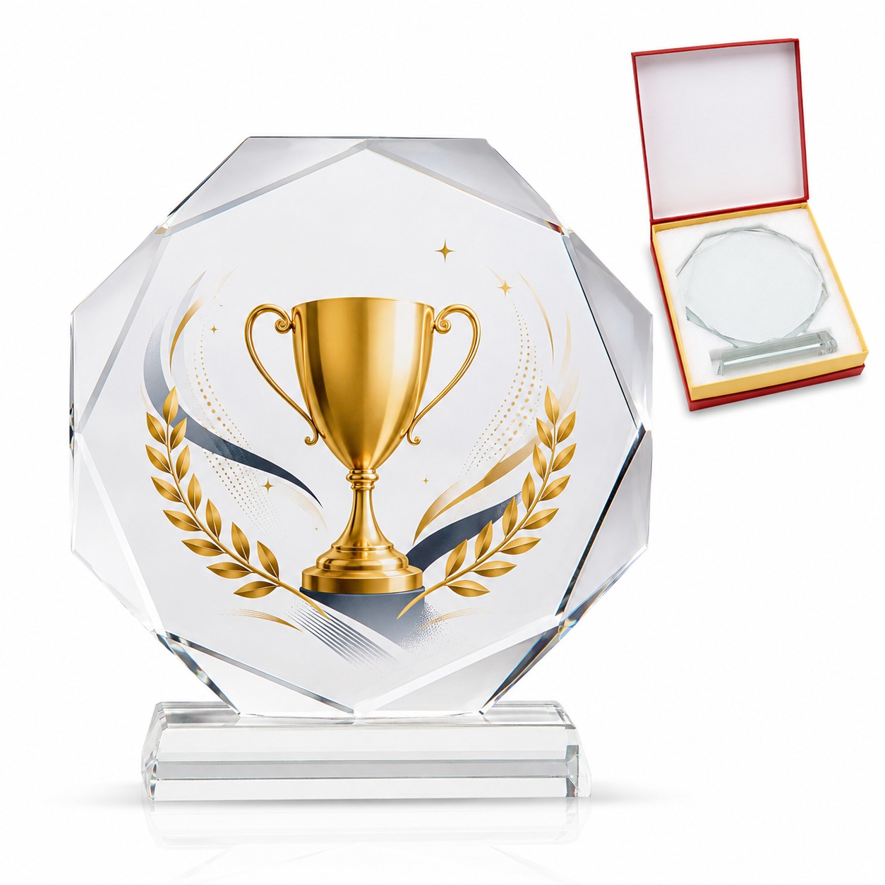 Seven Inch Faceted Crystal Award