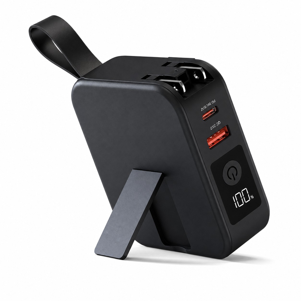 Magnetic Wireless Power Bank With Wall Plug — view 2